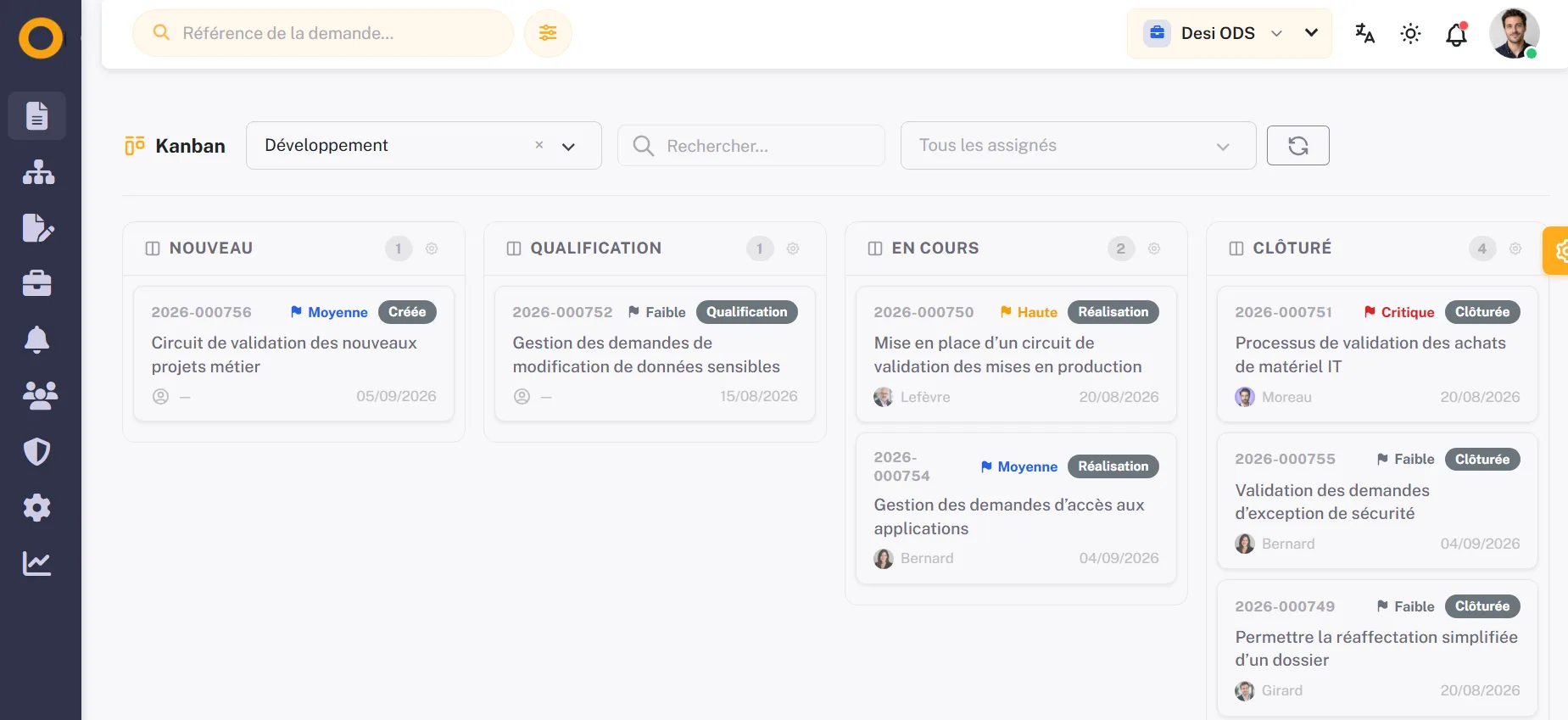 Vue Kanban Odeemy